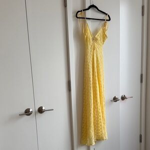 Bardot Sunny Yellow Lace Maxi Dress